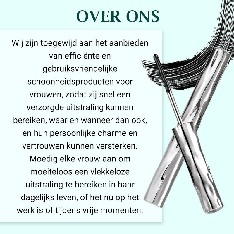 Waterdichte en zweetbestendige verlengende en krullende mascara