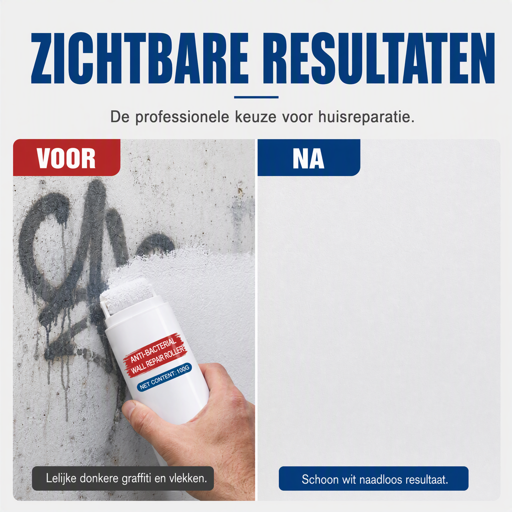 🧱 2+1 gratis! Alles-in-één muurreparatiepasta – met rollerborstel, voor gaten, scheuren & kleine schade. Eenvoudig & snel! ✨🏠