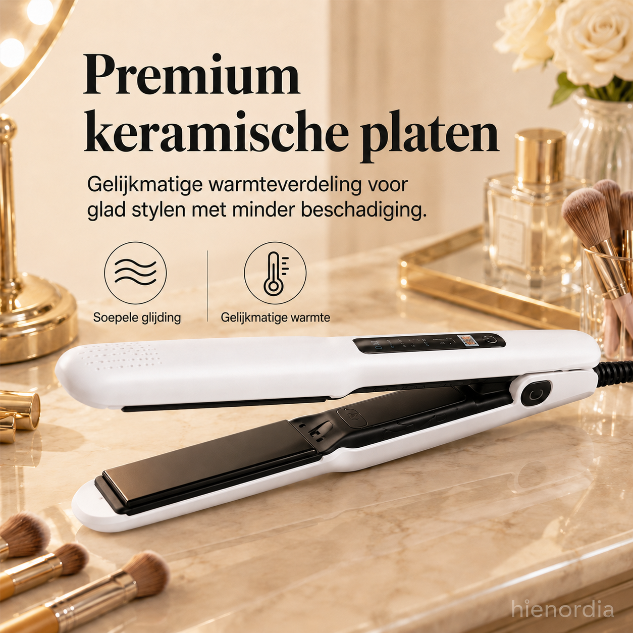 2-in-1 Haarstraightener en Krultang met Negatieve Ionische Verzorging