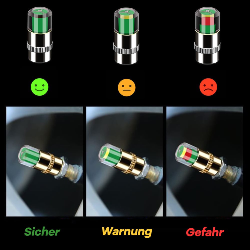 Ventieldopje voor autobanden met drukmeter