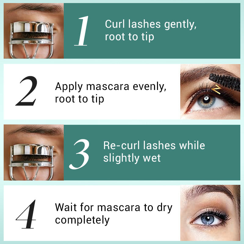 🎉3D Krullende Mascara met Metalen Borstel - Waterdicht & Langhoudend