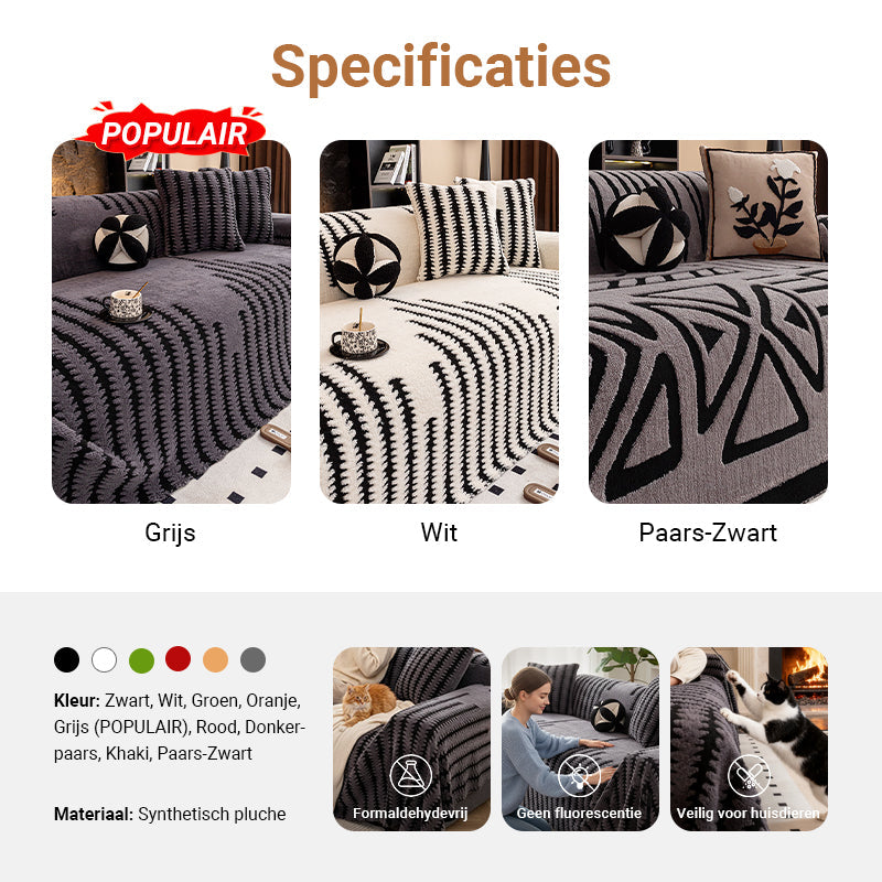 🏷️ 50% korting! Pluche sofaovertrek – dik, antislip en supersoft, ideaal voor knusse herfst- en winteravonden.