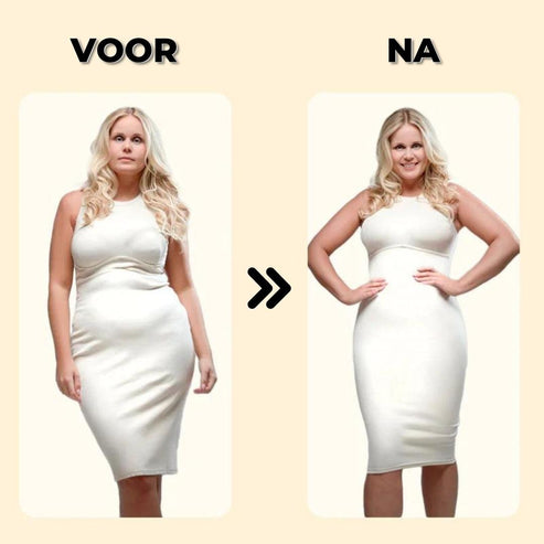 Elastisch ondersteunende broek met hoge taille-1 + 1 GRATIS