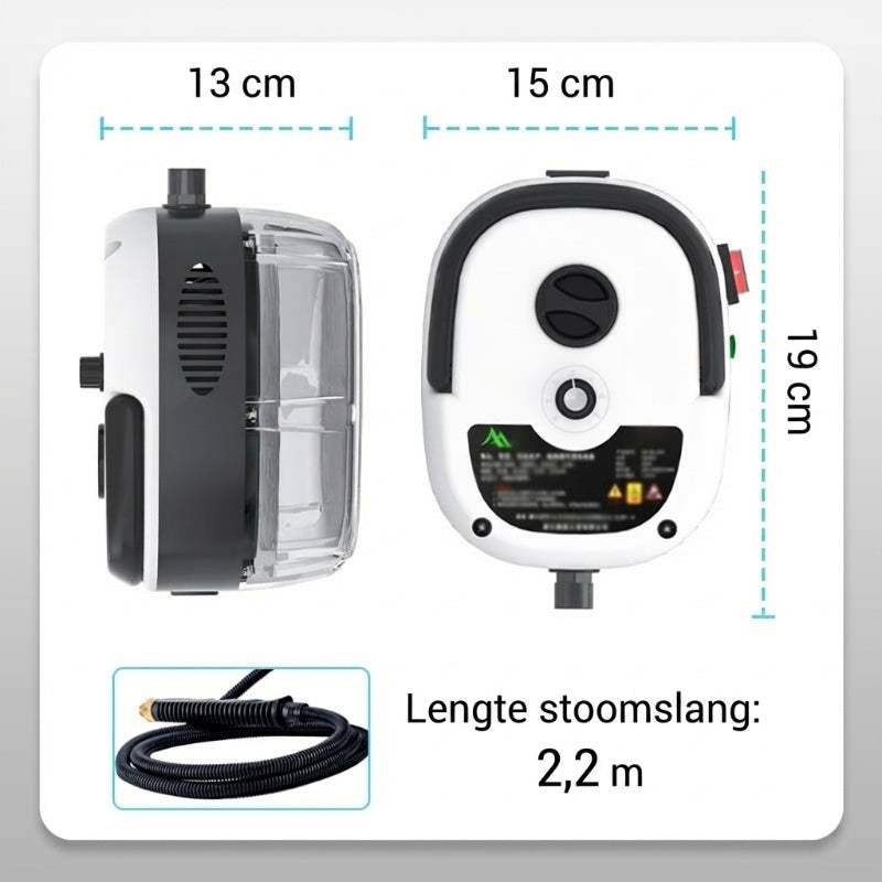 🔥 🔥2500W handstoomreiniger met hogedruk – vet en vuil verdwijnen door stoom, zonder chemicaliën.