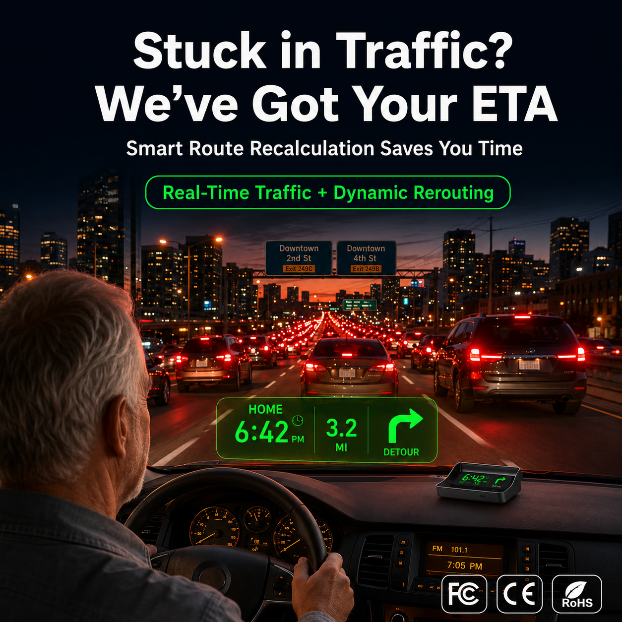 🚗🛰️ Head-Up Display (HUD) Auto-GPS Digitale snelheidsmeter – houd je ogen op de weg, voorkom boetes. 50% KORTING!