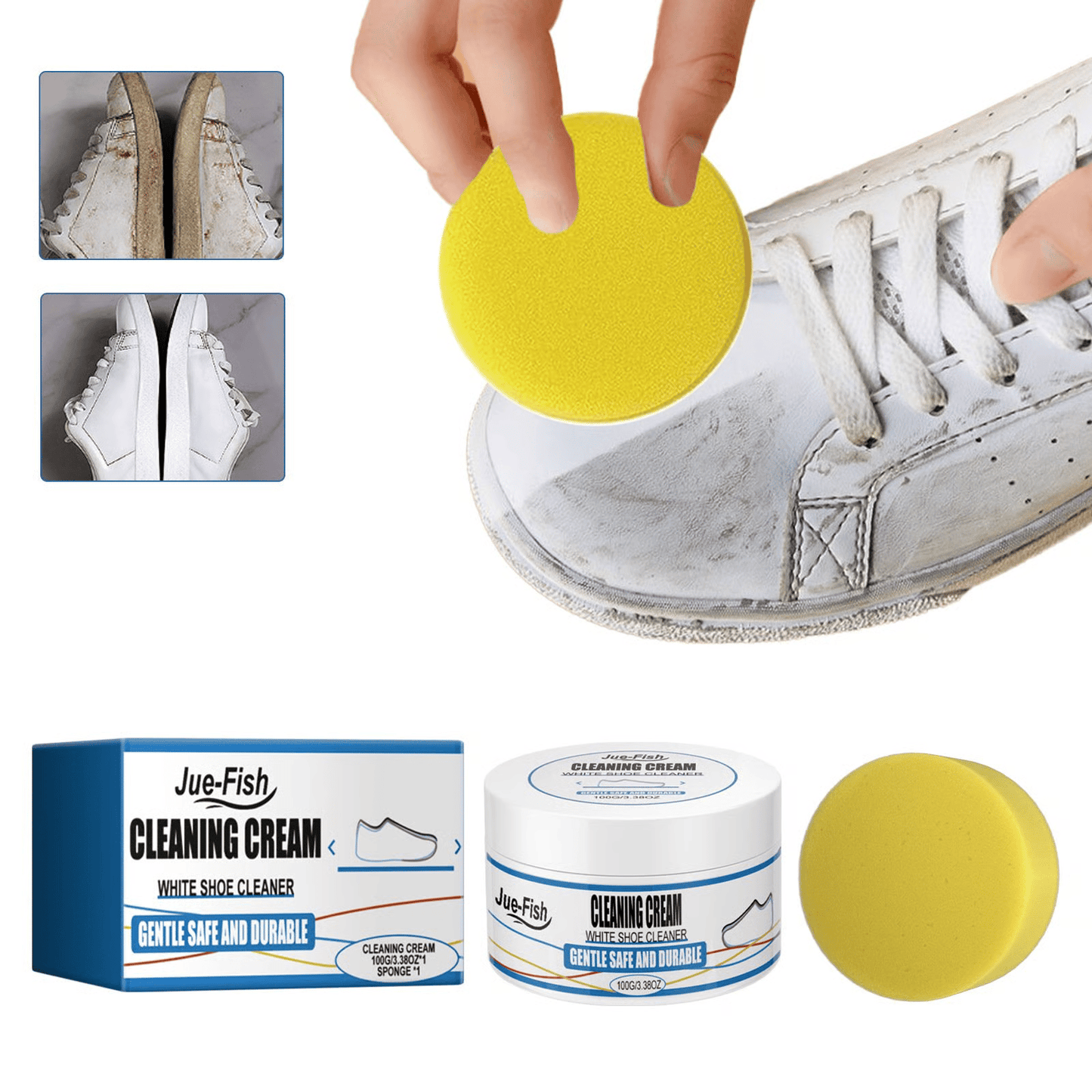 Reinigingscrème voor witte schoenen