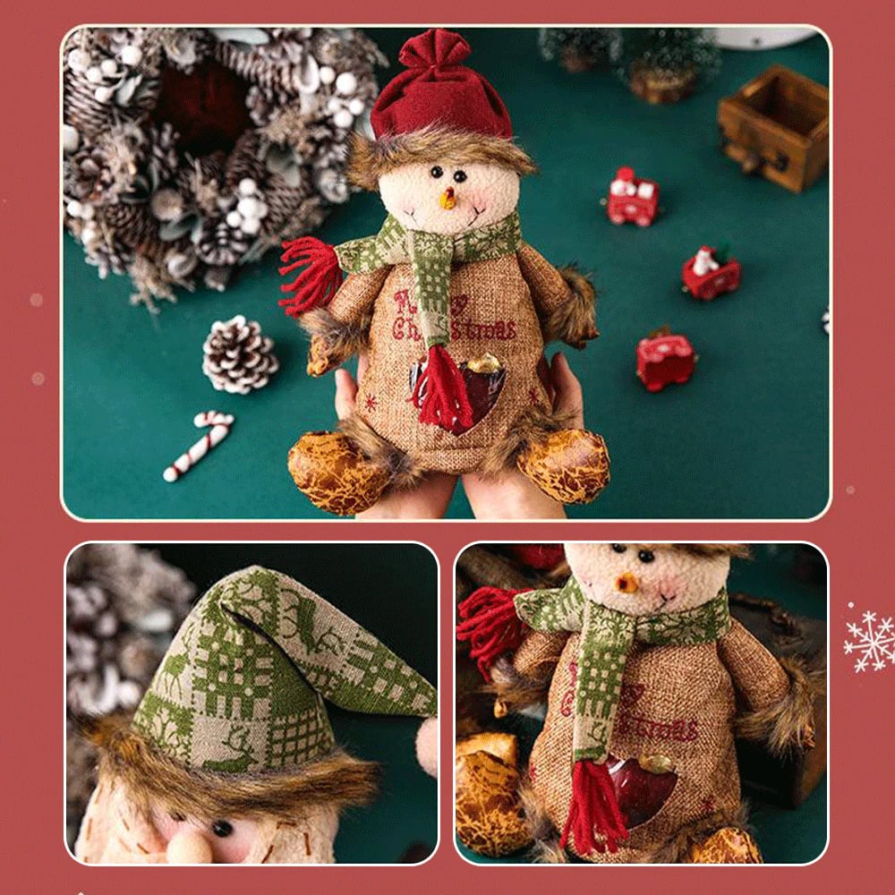 🎅 50% korting! Kerst cadeauzakken met rits – sneeuwman, kerstman & rendier design. 30×22 cm, duurzaam & herbruikbaar – perfect voor cadeaus & decoratie! ✨🎁