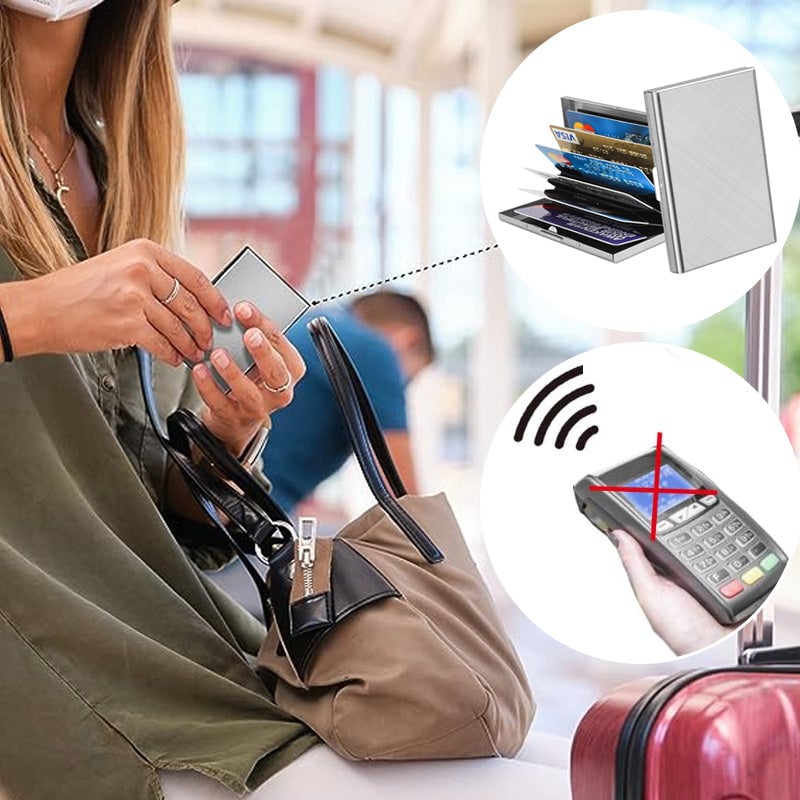 💳 50% korting! RFID metalen kaarthouder – 6 compartimenten, roestvrij staal en ideaal voor reizen & dagelijks gebruik.