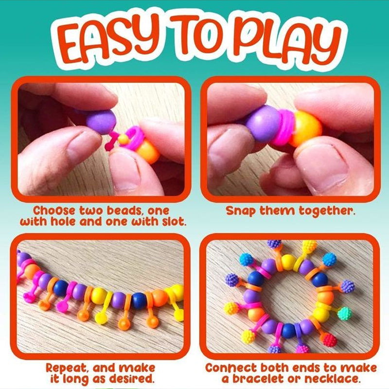 🎨 50% korting! Pop Beads sieradenset voor kinderen – eindeloos hergebruik, bevordert hand-oogcoördinatie & creativiteit. Perfect kerstcadeau! ✨🎅