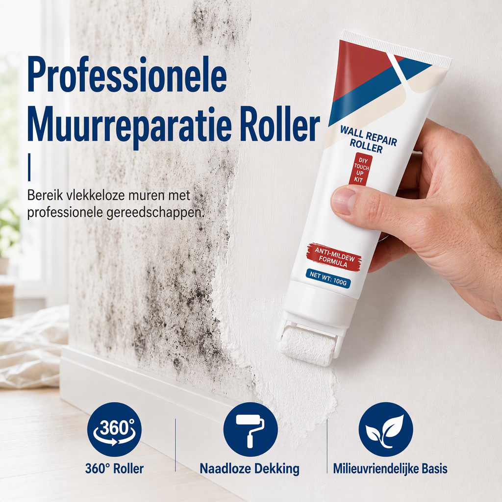 🧱 2+1 gratis! Alles-in-één muurreparatiepasta – met rollerborstel, voor gaten, scheuren & kleine schade. Eenvoudig & snel! ✨🏠