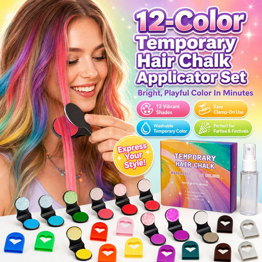 🌈 50% korting! 12-kleuren haarkrijt set – tijdelijke kleur, wasbaar & eenvoudig aan te brengen. Perfect voor feesten & festivals! 🎨✨