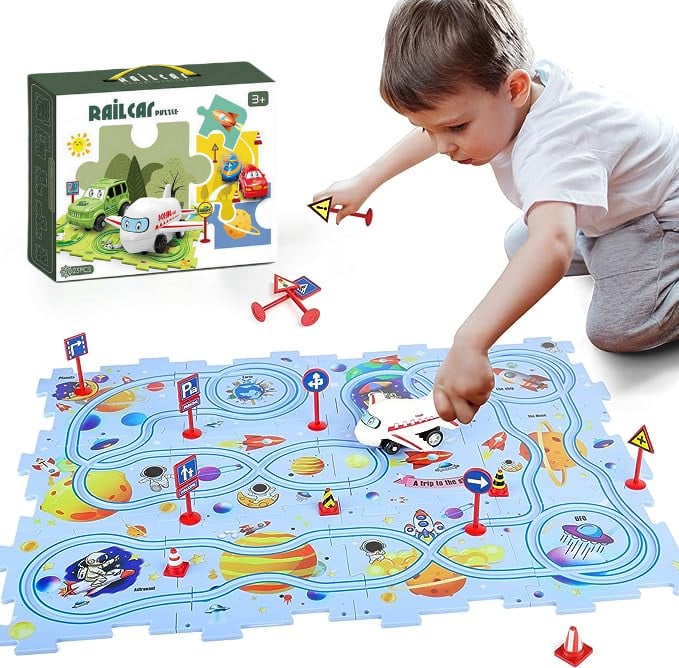 🧩Kinder educatief speelgoed Puzzel-snelweg-speelset🧩