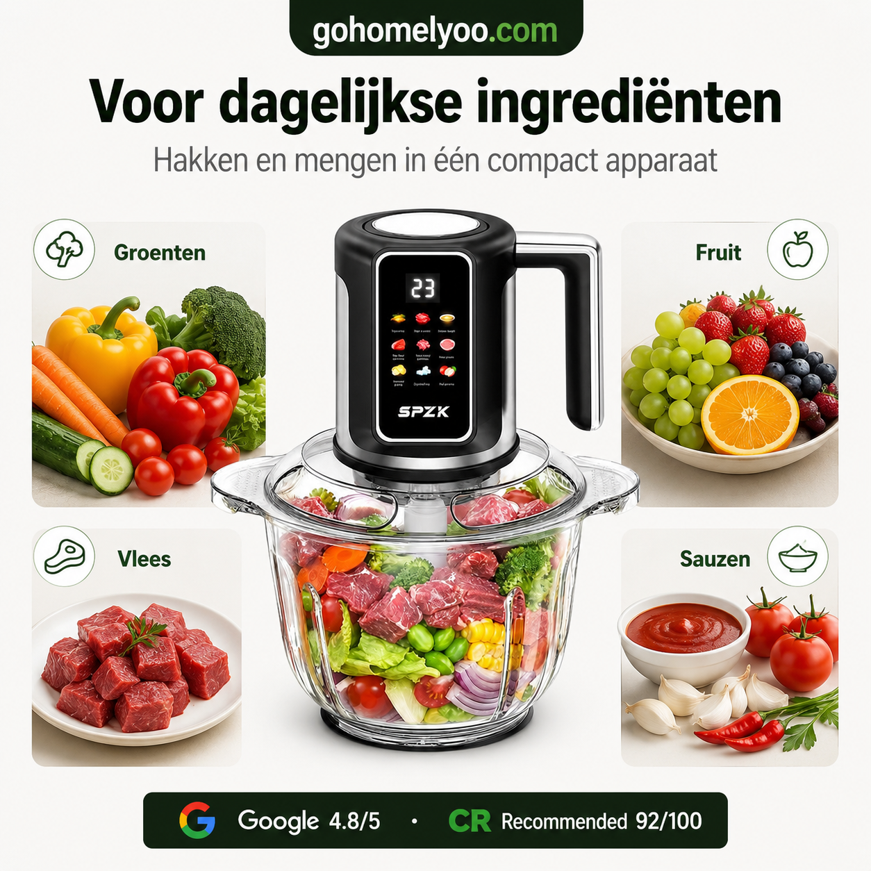 ✨HOT SALE 50% KORTING ✨Elektrische vleesmolen met grote capaciteit