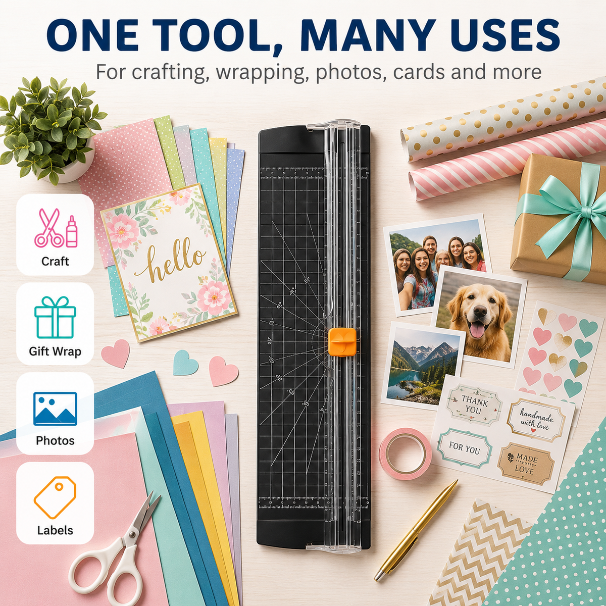 ✂️ 50% korting! Multifunctionele papiermachine – snijdt recht & golvend, 15 vellen tegelijk, met veiligheidsgeleider. 📄✨