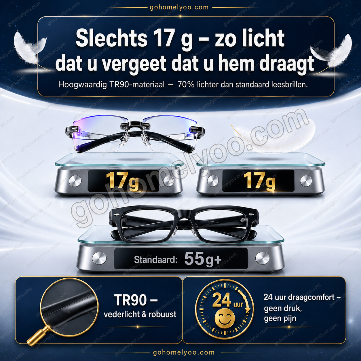 👓StuksKaderloze, ultralichte leesbril met diamantslijping✈️Tijdelijke aanbieding: 1 kopen, 1 gratis🎁｜Totaal 2｜