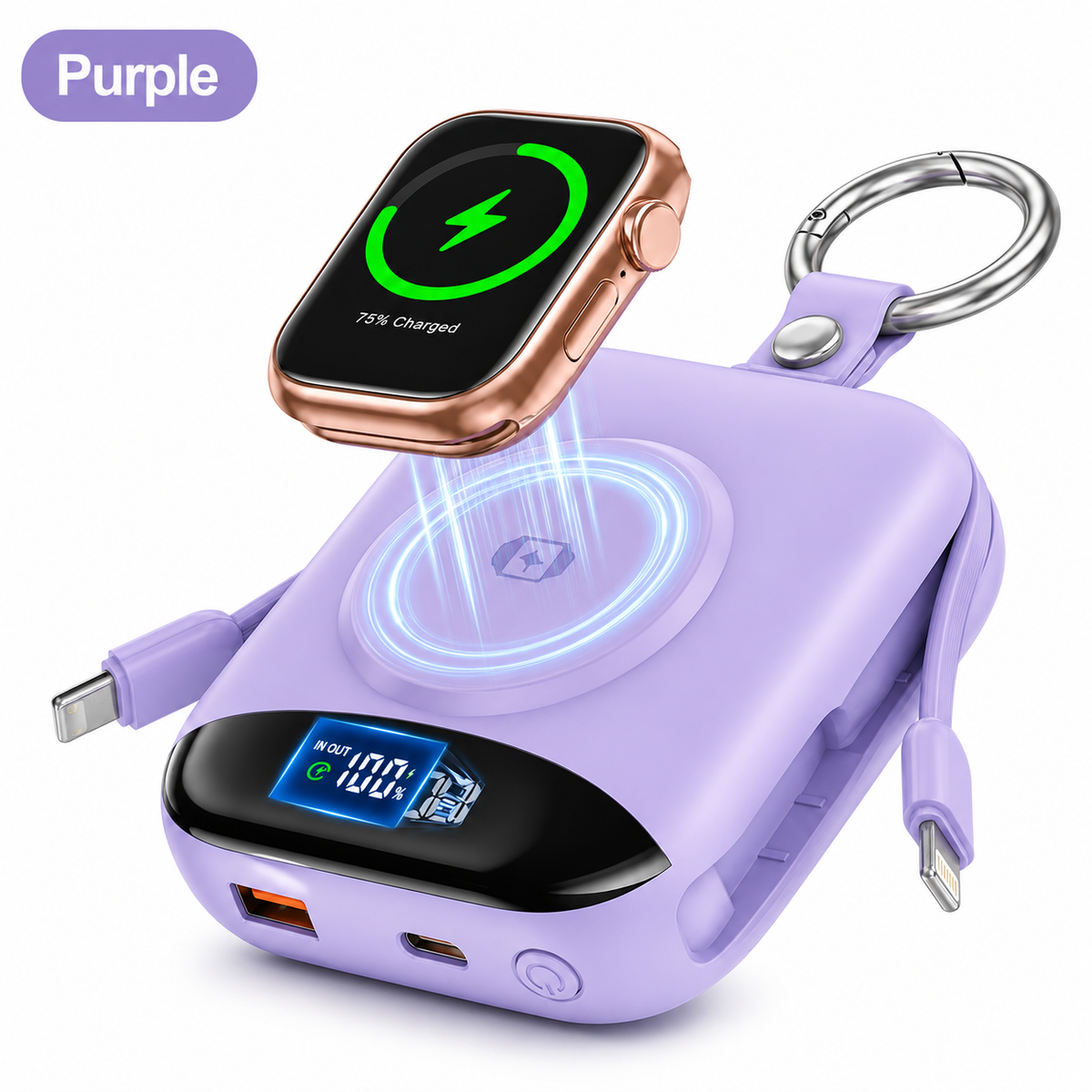 ⌚ 50% korting! Draagbare smartwatch oplader – 10.000 mAh, magnetisch draadloos laden & sleutelhanger ontwerp. Altijd een reservebatterij bij de hand! ✨🔋