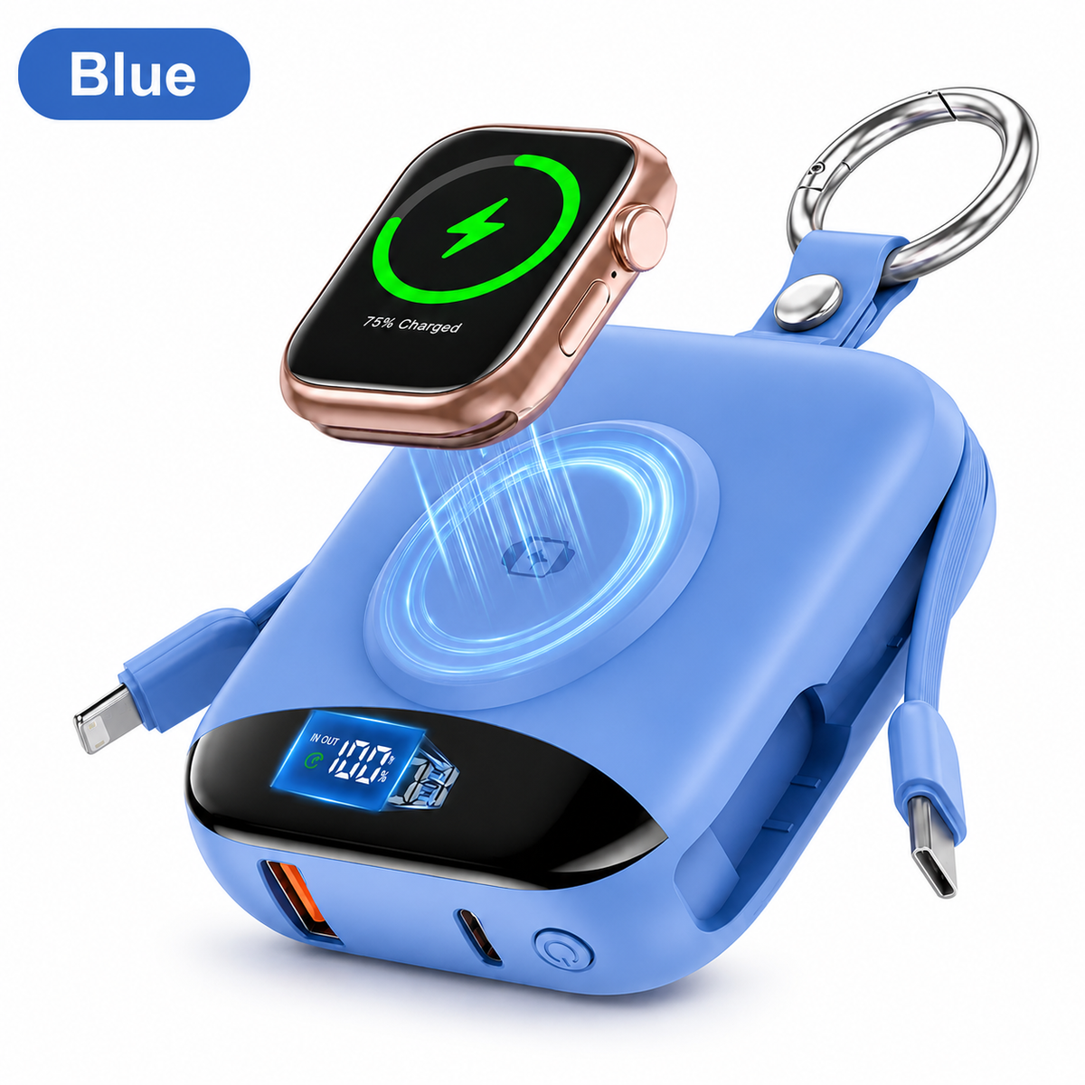 ⌚ 50% korting! Draagbare smartwatch oplader – 10.000 mAh, magnetisch draadloos laden & sleutelhanger ontwerp. Altijd een reservebatterij bij de hand! ✨🔋