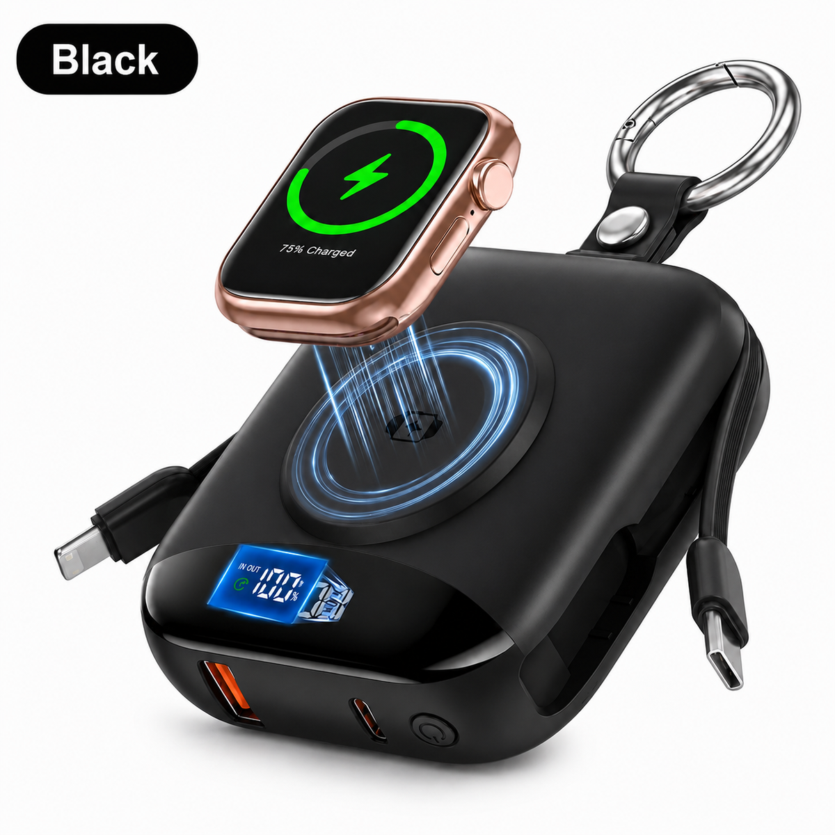 ⌚ 50% korting! Draagbare smartwatch oplader – 10.000 mAh, magnetisch draadloos laden & sleutelhanger ontwerp. Altijd een reservebatterij bij de hand! ✨🔋