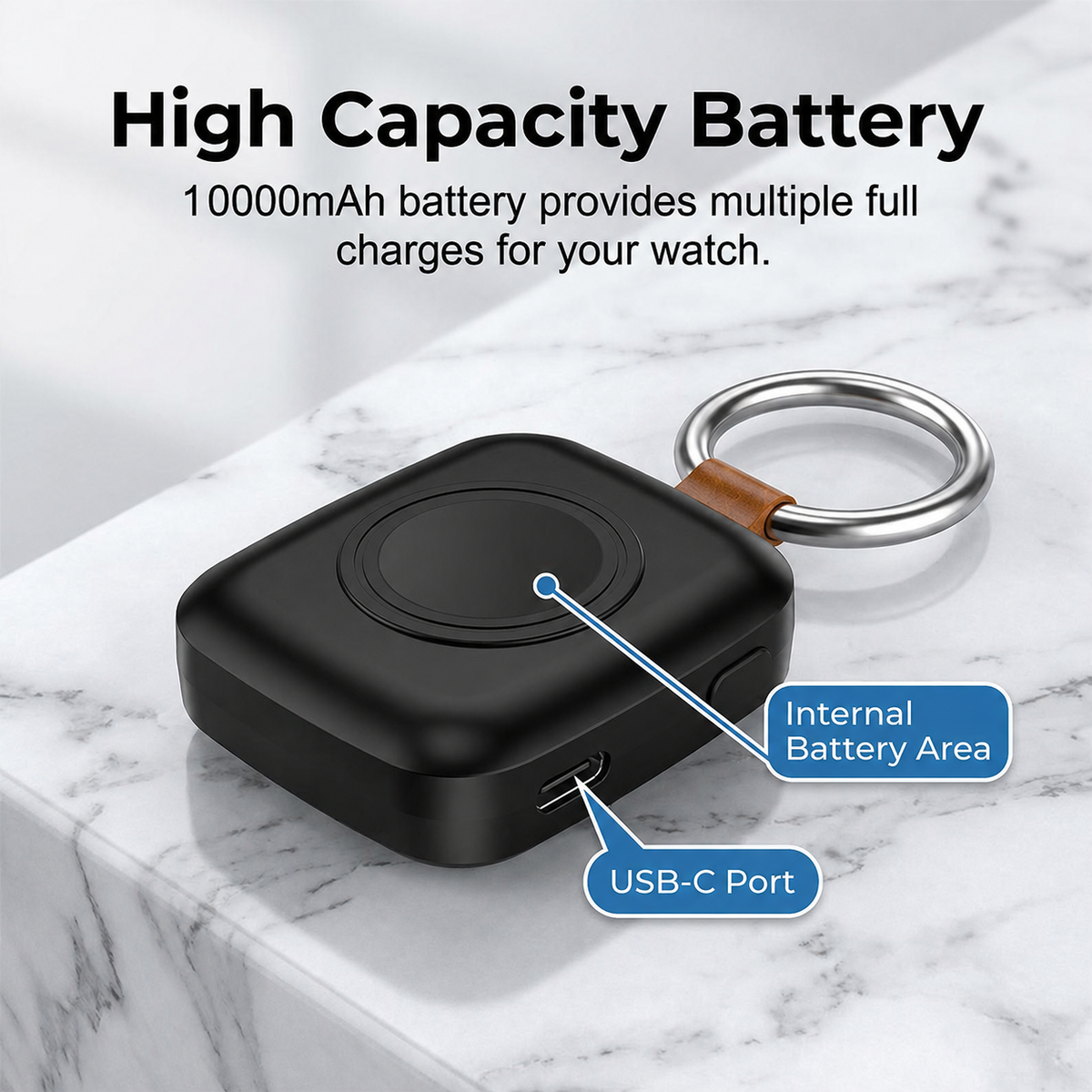 ⌚ 50% korting! Draagbare smartwatch oplader – 10.000 mAh, magnetisch draadloos laden & sleutelhanger ontwerp. Altijd een reservebatterij bij de hand! ✨🔋
