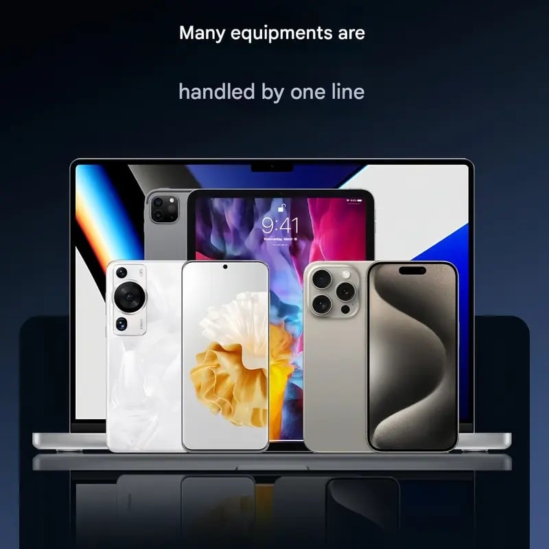 240 W snellaadkabel met verstelbare telefoonstandaard