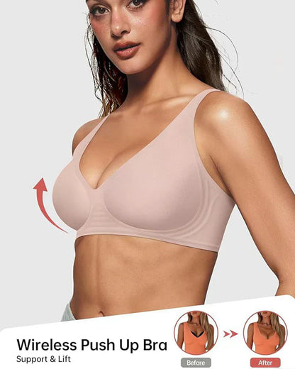 🍃Zomer Hot Sale 55% Korting⏰Deep V Plunge Push-Up Draadloze Naadloze Jelly Bh
