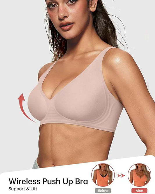 🍃Zomer Hot Sale 55% Korting⏰Deep V Plunge Push-Up Draadloze Naadloze Jelly Bh