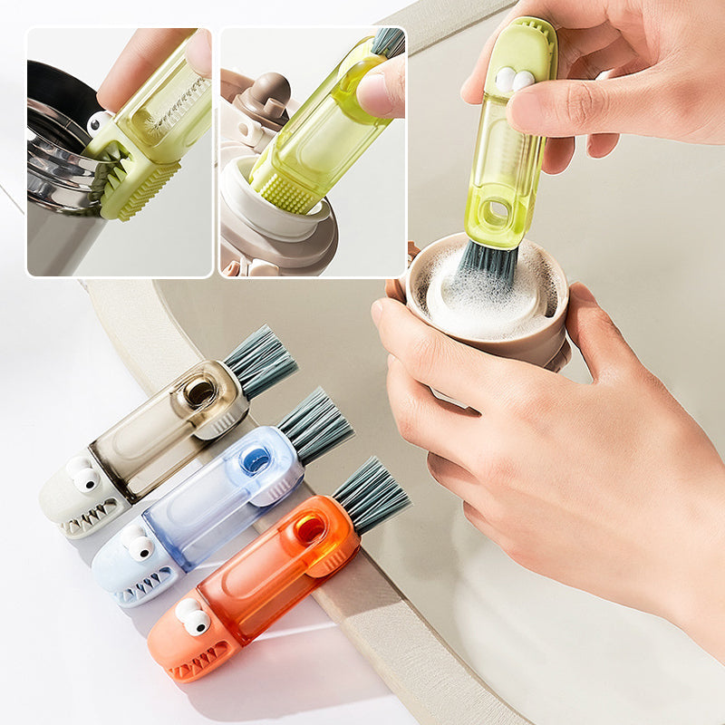 🧼 4-in-1 Multifunctionele Spleetborstel - Keukenborstel, Draagbare Schoonmaakborstel