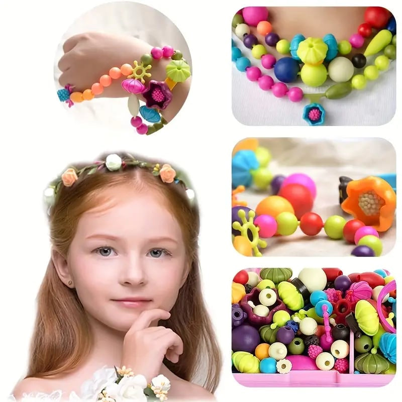 🎨 50% korting! Pop Beads sieradenset voor kinderen – eindeloos hergebruik, bevordert hand-oogcoördinatie & creativiteit. Perfect kerstcadeau! ✨🎅