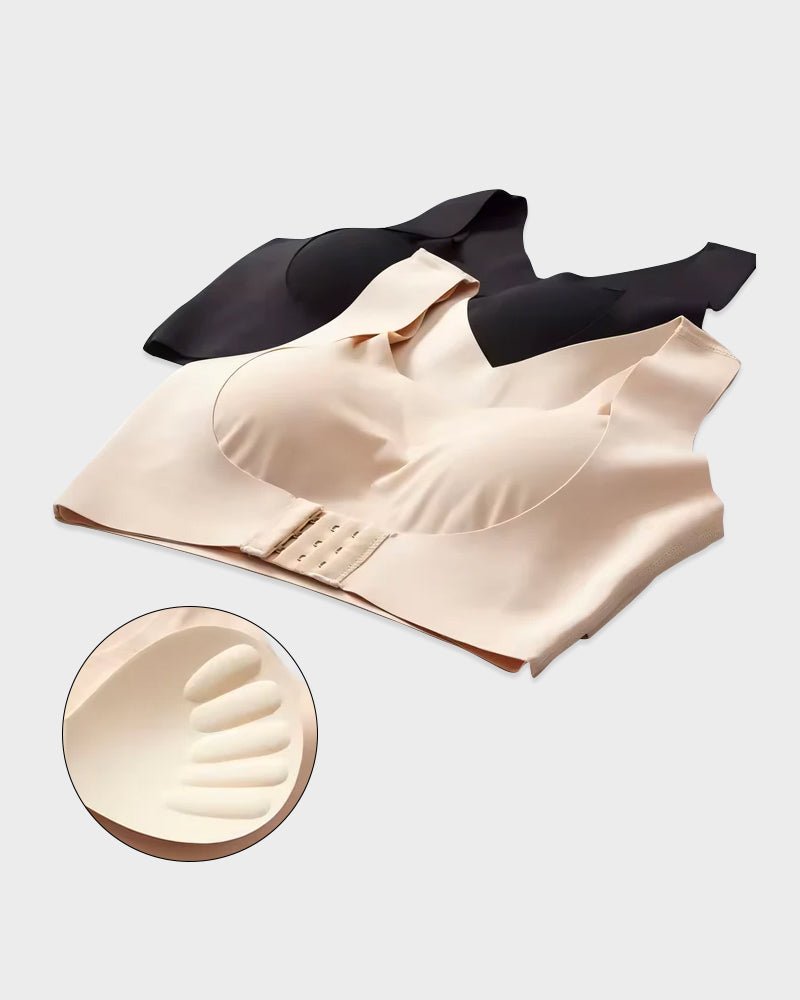 ⚡ 50% korting! Beugelvrije beha met gekruiste rugbandjes & voorste sluiting. Corrigeert houding, biedt comfort & ondersteuning. 🩰💕