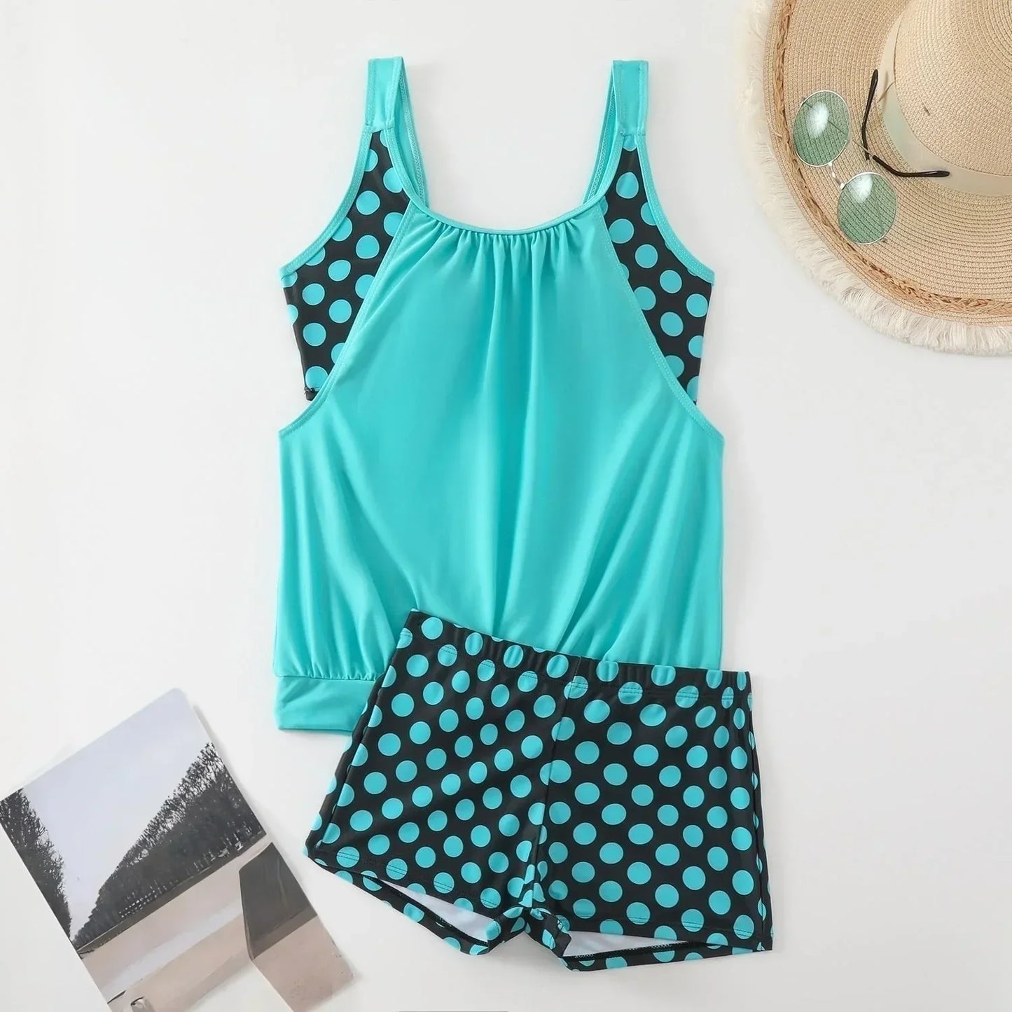 🩱Dames Tweedelig Polkadot Zwempak