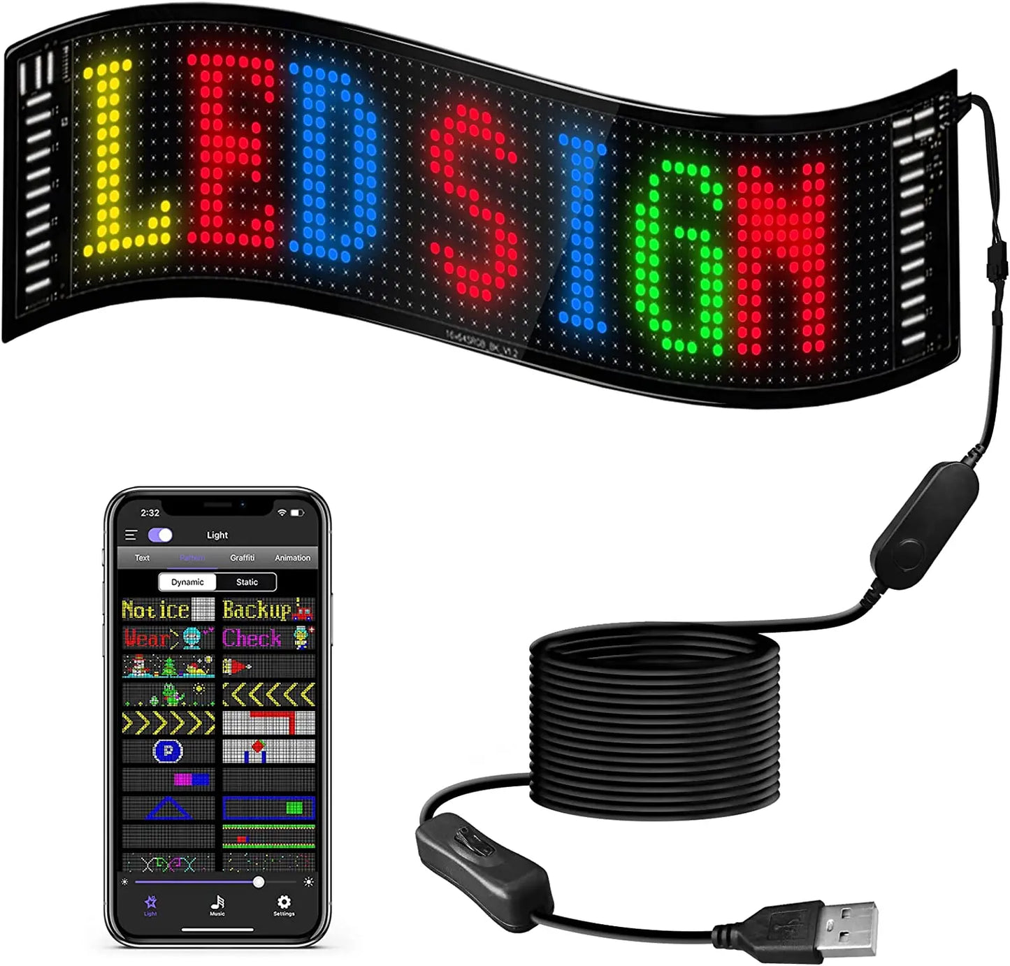 🔥Voertuig Bluetooth LED Flexibel Display