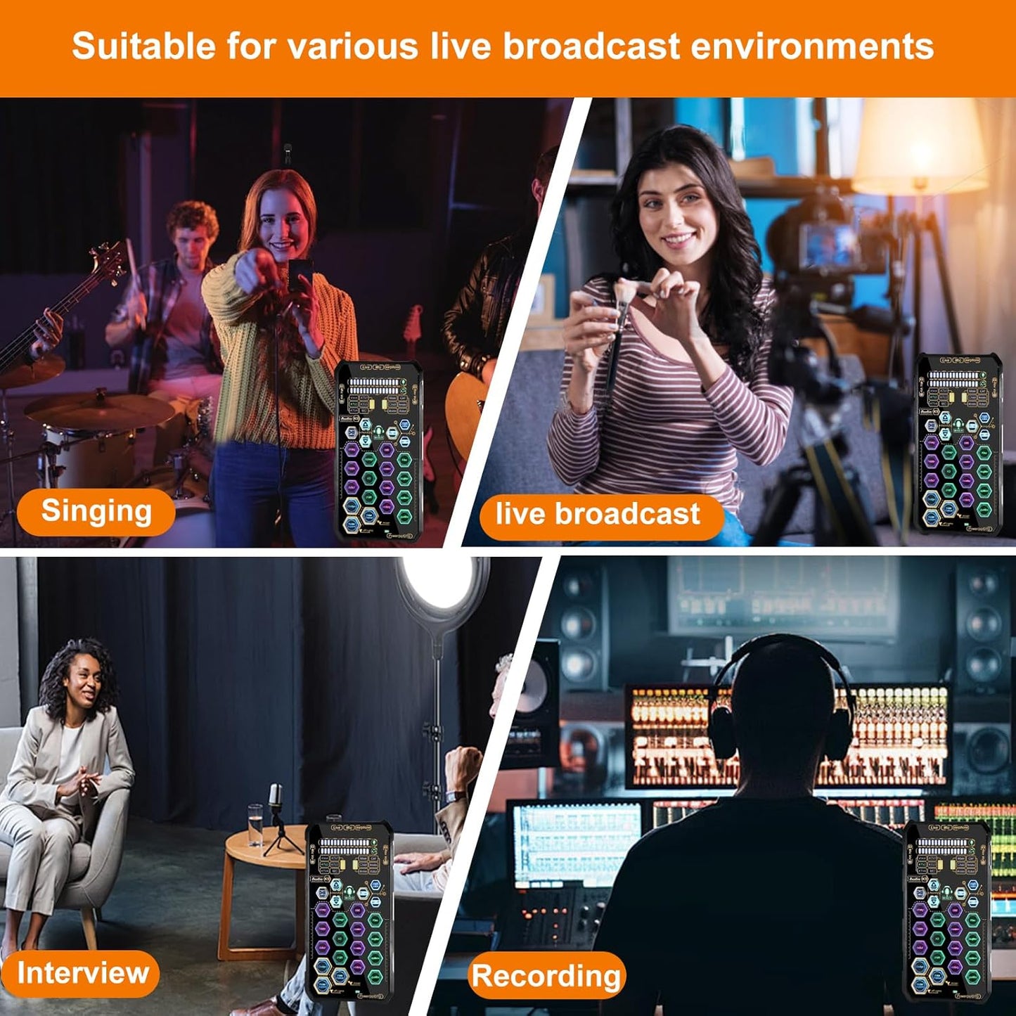 🎤 50% korting! Draagbare live-geluidskaart – stemvervormer, multifunctionele effecten & ruisonderdrukking. Stream overal als een pro! ✨🔊