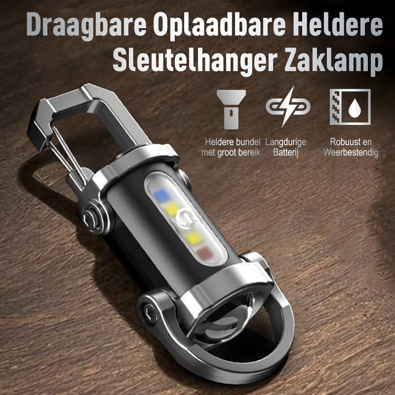 Draagbare oplaadbare heldere sleutelhangerzaklamp