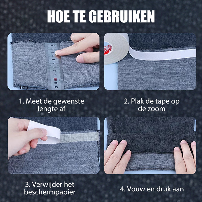 Wasbare zoomtape voor broeke
