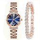 🎀60% KORTING Nieuwjaarsuitverkoop🎀 Modieuze Diamant Maan en Ster Horloge voor Dames