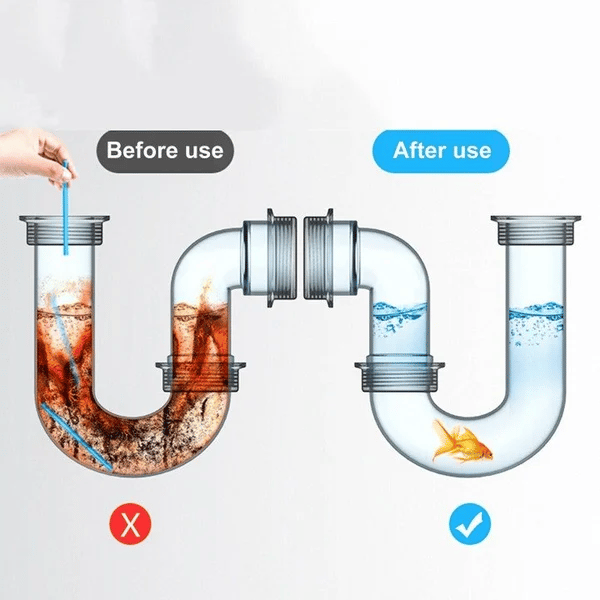 12/set Pijp Schoonmakende Stokken Olie Ontsmettings Keuken Toilet Badkuip Afvoerkanaal Schoonmaker