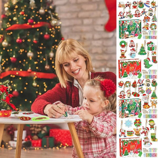 🎅Vroege kerstspecials✨Nieuw ontwerp Kerstmis Diy het Schilderen Stickerset