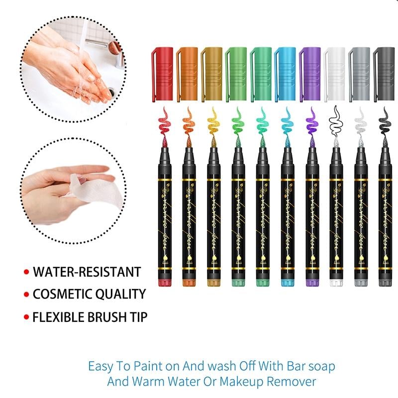 🔥 50% korting op tijdelijke tattoo markers – huidvriendelijk, urenlang zichtbaar en makkelijk afwasbaar.