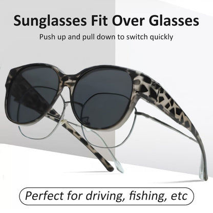 ☀️ Fit Over zonnebril met UV400 – draag hem over je normale bril, ideaal voor autorijden en wandelen.