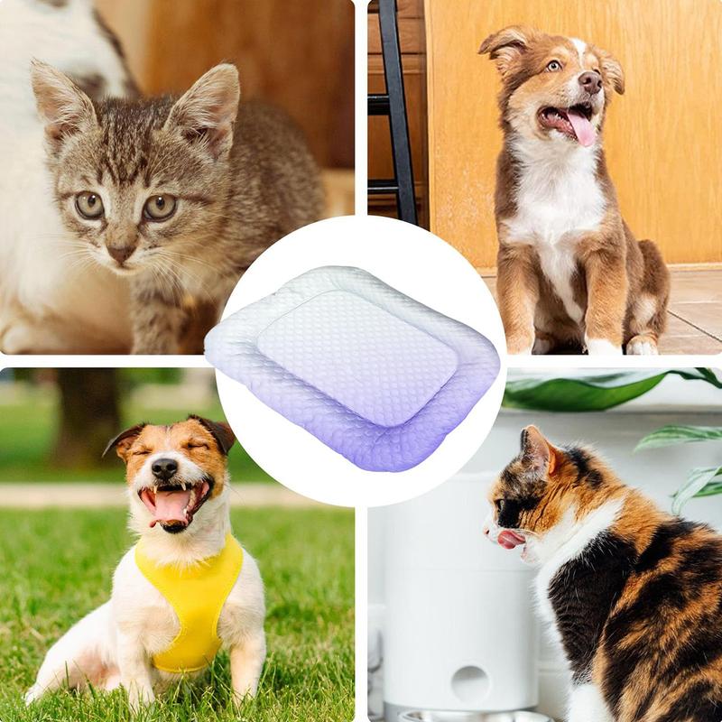 Koelmat voor honden en katten – Ice Silk zomerse koelmat in kleurverloop, ademend en zacht slaapkussen voor binnenvloeren, banken en in de auto; wasbaar; verkrijgbaar in verschillende maten