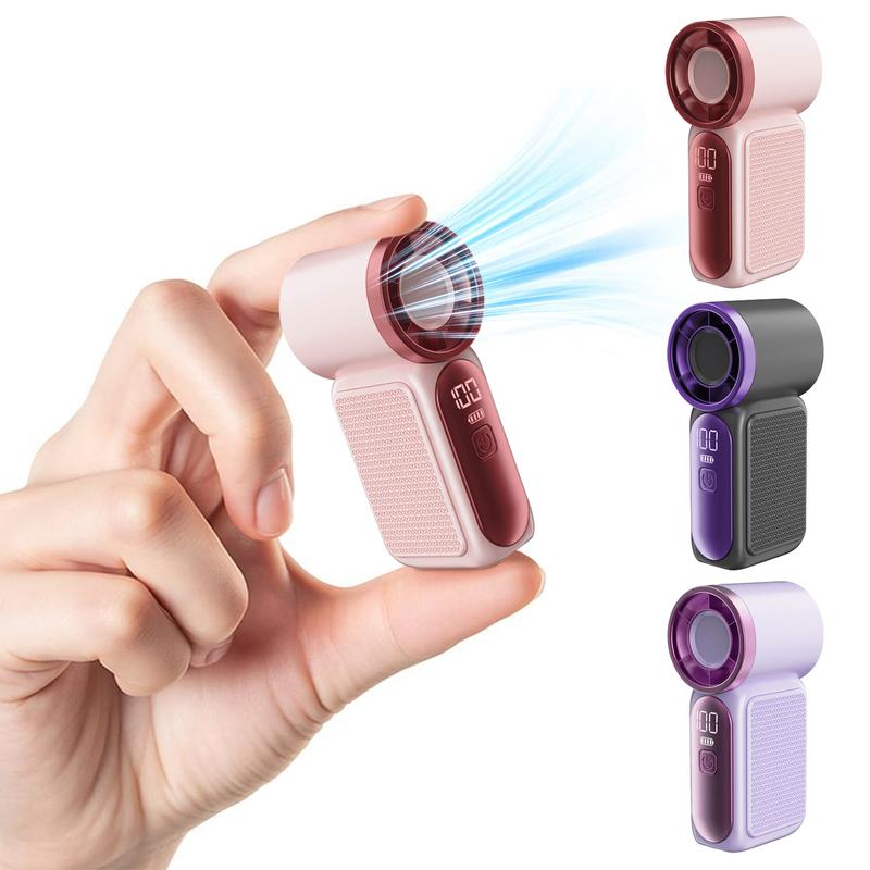 💨Mini handventilator met LED-display🧊6 snelheden, 10,7 uur koelte | Weegt niets – gaat overal heen