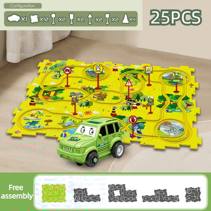 🧩Kinder educatief speelgoed Puzzel-snelweg-speelset🧩