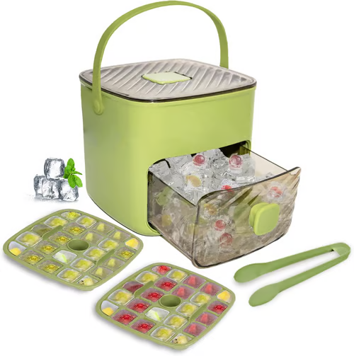 🧊🏠 50% KORTING! Vul 'm één keer, en je hebt 48 ijsblokjes op voorraad alsof je een mini-ijskelder in je vriezer hebt! Deksel erop, vers bewaard, altijd iets in huis voor het onverwachte!