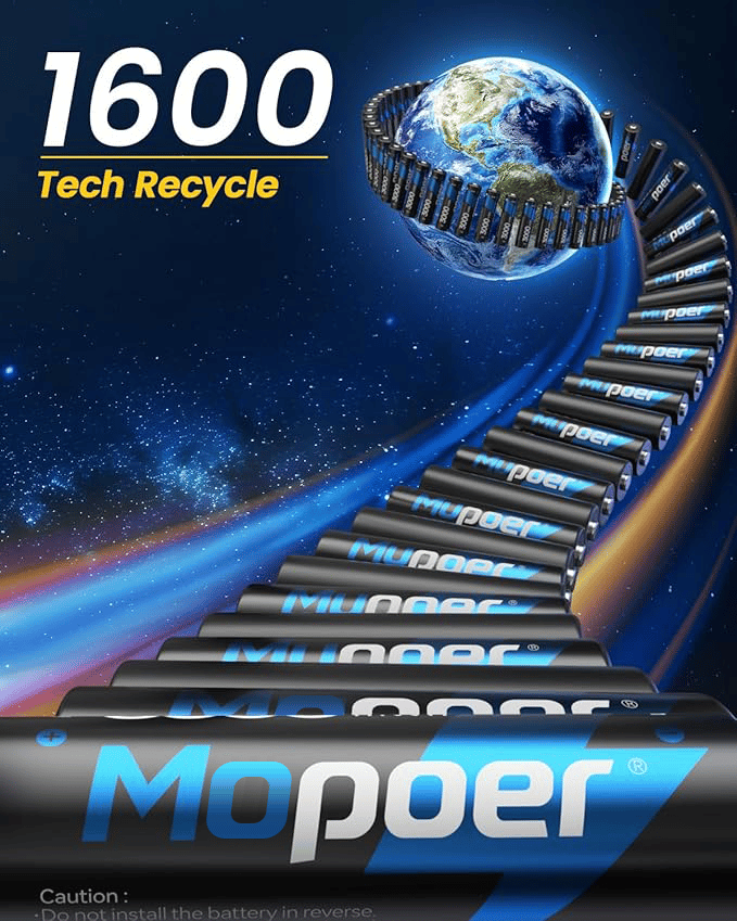 ✨2025 UITVERKOOP 50% KORTING🔋Energiestation met 8 AA-batterijen Elke batterij: 1200x oplaadbaar!