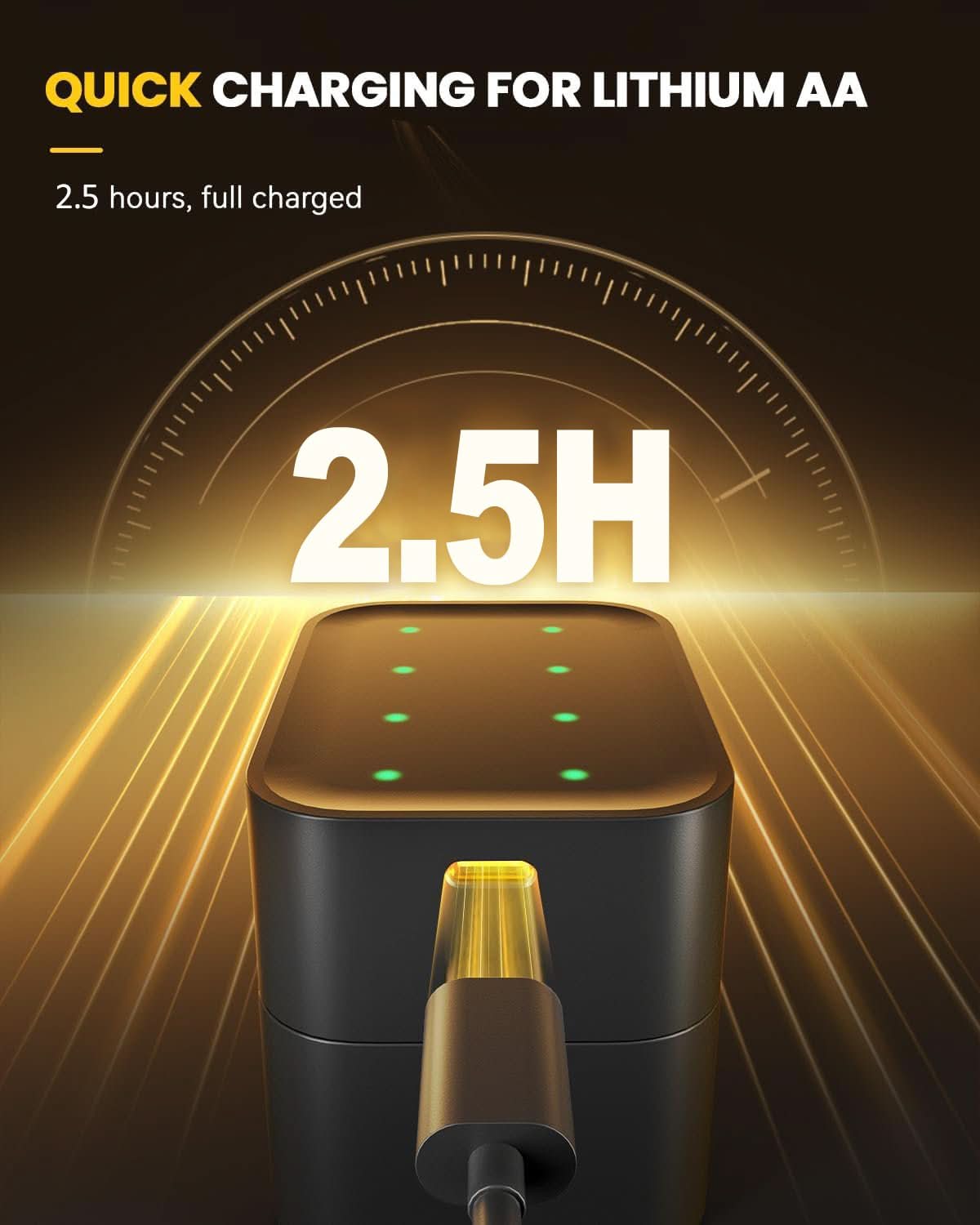 ✨2025 UITVERKOOP 50% KORTING🔋Energiestation met 8 AA-batterijen Elke batterij: 1200x oplaadbaar!