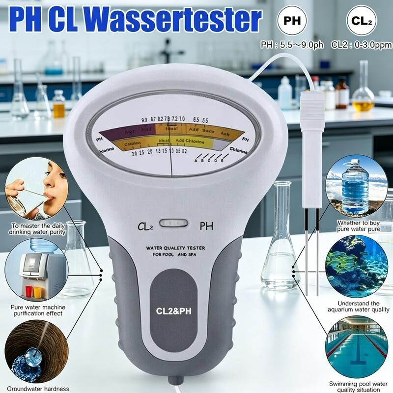 🔬💧 pH- en chloormeter voor zwembaden – 50% korting! Nauwkeurige meting van pH en chloor in uw zwembad – eenvoudig, snel en betrouwbaar. 🔥🏊