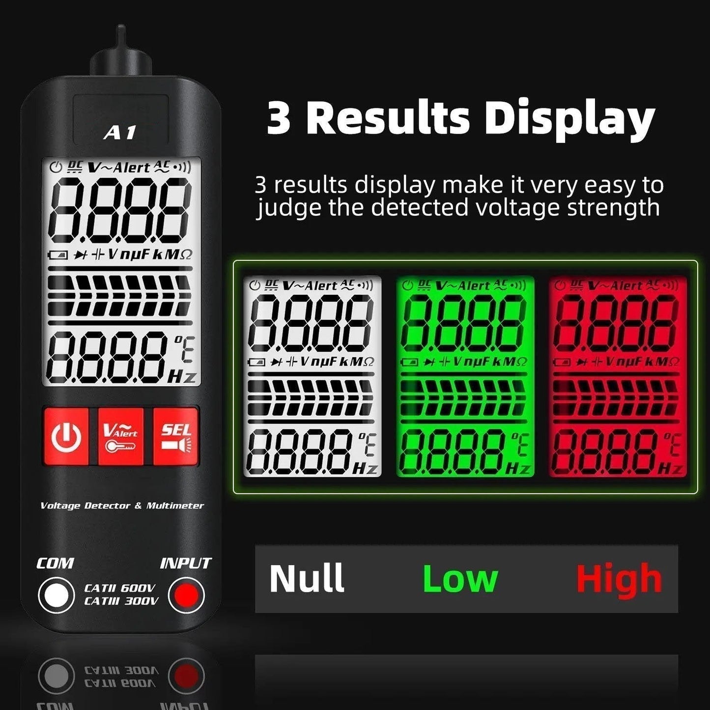 A1 Volautomatische intelligente digitale multimeter tegen brandwonden