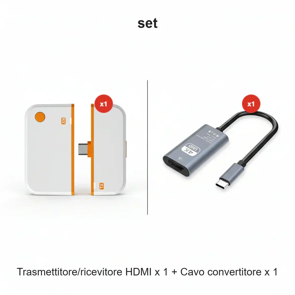 📡 Aanbieding! Draadloze HDMI-set – Type-C & HDMI, 1080P 60Hz, 50m bereik. Plug & play, ideaal voor thuis & kantoor. 💻✨