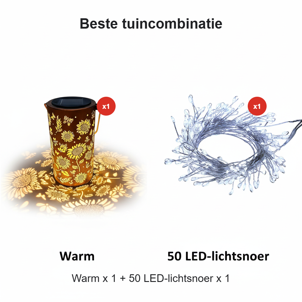 🔥SPECIALE AANBIEDING 50% KORTING-🌞Kleurrijke zonne-energie tuinlantaarn met zonnebloemmotief