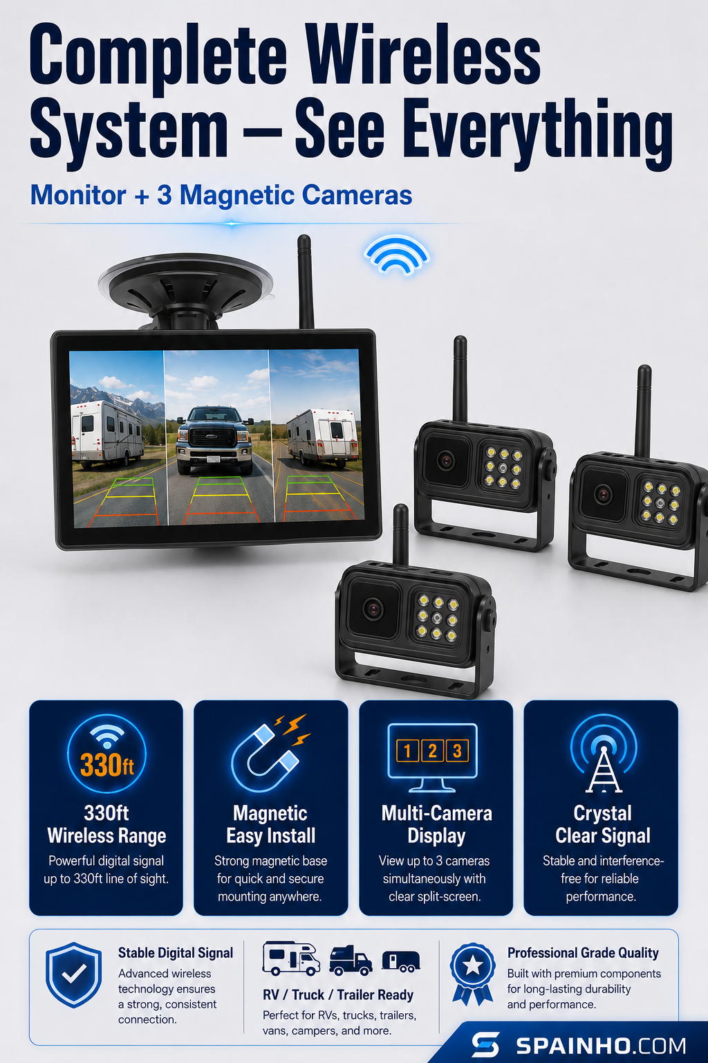 📹 50% korting! Draadloos HD achteruitkijksysteem – 1080p, eenvoudig te installeren, geschikt voor alle voertuigen. 🚗✨